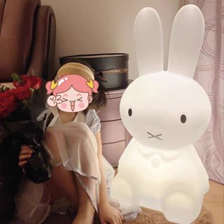 #โคมไฟตั้งโต๊ะสร้างสรรค์Miffy Rabbit Night Light Creative ห้องนอนข้างเตียง Ins กระต่ายโคมไฟตั้งโต๊ะแฟนชายเด็กการ์ตูนวันเ