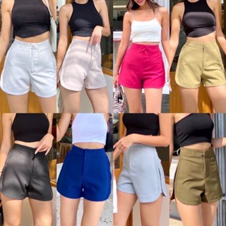 🆔 500 S-XL Uli korean shortsกางเกงขาสั้นรุ่นใหม่น่ารักมากความน่ารักความคิ้วคือสุดสุด กางเกงเอวสูง