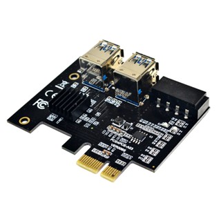 Yotome Pcie To Pcie อะแดปเตอร์ 1x To 16x 1 To 4 Usb 3.0 อะแดปเตอร์การ์ดขนาดเล็ก 4 Pin