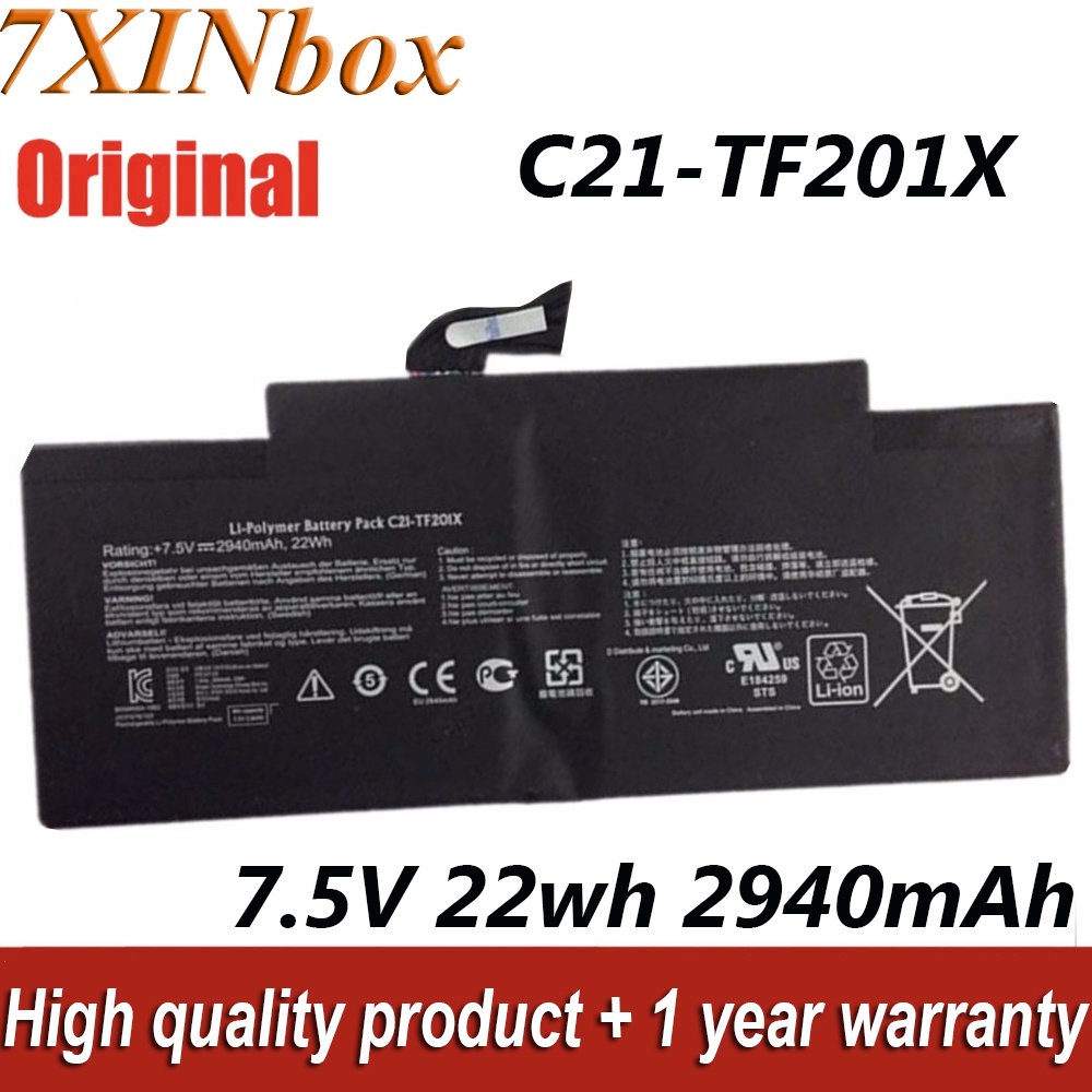 7XINbox C21-TF201X 7.5V 22Wh 2940MAh Original แบตเตอรี่แล็ปท็อปสำหรับ ASUS Transformer Pad TF300 TF3