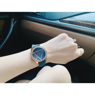 💙นาฬิกาข้อมือ สายผ้ายีน หน้าปัดล้อมคริสตัลสวยๆๆๆๆ#Guess ญ