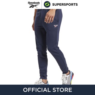 REEBOK Identity French Terry กางเกงออกกำลังกายขายาวผู้ชาย กางเกงกีฬา กางเกงขายาว