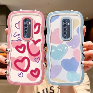 เคสโทรศัพท์มือถือ แบบนิ่ม ลายหัวใจ สีชมพู สําหรับ OPPO Reno2F Reno2 Reno Reno2Z