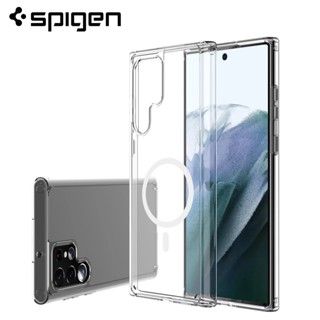 SPIGEN เคสโทรศัพท์มือถือแบบใส ไฮบริด แม่เหล็ก ไร้สาย สําหรับ Samsung Galaxy S23 Plus S23 Ultra S23+