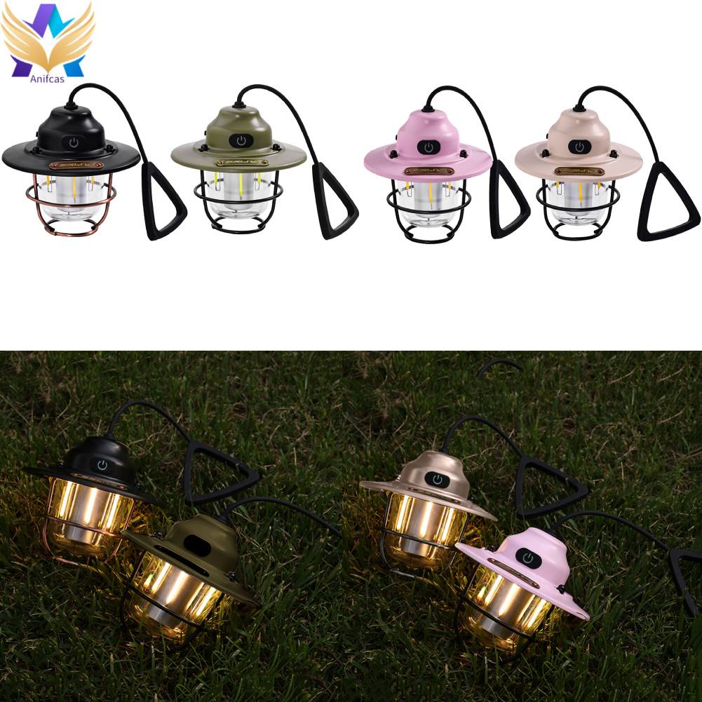 อุปกรณ์แคมป์ปิ้ง โคมไฟฉุกเฉิน Type-C USB LED ตะเกียงแคมป์ปิ้ง ไฟฉาย ไฟแคมป์ปิ้ง สไตล์ย้อนยุค สําหรับตั้งแคมป์ เดินป่า เต็นท์ กลางแจ้ง