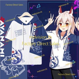 ใหม่ เสื้อกันหนาว เสื้อแจ็กเก็ต เสื้อฮู้ดดี้ แขนสั้น พิมพ์ลายอนิเมะ Azur Lane IJN Ayanami USS Enterprise 3D ทรงหลวม สําหรับผู้ชาย ผู้หญิง