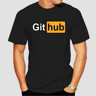 เสื้อยืดผ้าฝ้ายพิมพ์ลายขายดี เสื้อยืดคอกลม แขนสั้น ผ้าฝ้าย พิมพ์ลาย Github สําหรับผู้ชาย 6640X