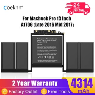 Coeknn 11.4V แบตเตอรี่ A1819สำหรับ Apple MacBook Pro 13 Touch Bar A1706 (ปลายปี2016กลางปี2017) EMC 3071 EMC 3163 MLH12