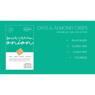 SuperSkinny Oats &amp; Almond Biscuits โอ๊ต และ อัลมอนด์ อบกรอบ รส Sour Cream &amp; Onion