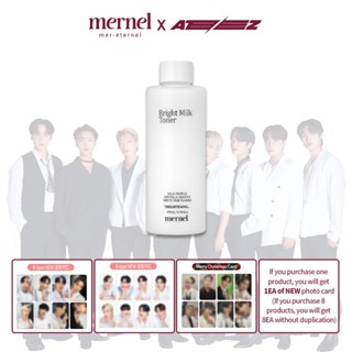 Ateez x mernel Milk Bright Toner 200ML | A or B card gift Dispatch Randomly