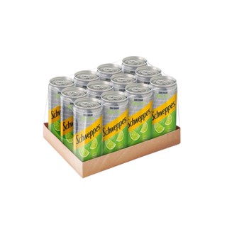 [ 12 กระป๋อง ] Schweppes Soft Drink Lime Soda Zero Sugar Coke ชเวปส์ น้ำอัดลม มะนาวโซดา สูตรไม่มีน้ำตาล 330 มล. โค้ก