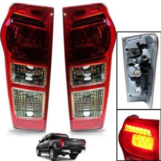 เสื้อไฟท้าย(พร้อมชุดหลอด LED) ลายเกือกม้า สำหรับรถ ISUZU DMAX 4WD 2WD ปี 2012 isuzu-headlight-parts T2