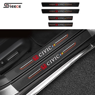 Sieece สำหรับ Honda Civic 4 ชิ้น สติ๊กเกอร์กันรอย คาร์บอนไฟเบอร์ กันรอยประตูรถยนต์ สติกเกอร์ติดรถ ติดขอบประตู แผ่นกันรอยประตูรถยน กันรอยขอบประตูรถยนต์ สติ๊กเกอร์ติดรถยนต์ สติ๊กเกอร์ติดรถ ของแต่งรถยนต์