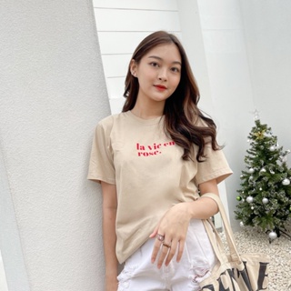 เสื้อยืด la via en rose *☺︎︎ สี oat|sherbet.teeshop