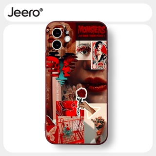 Jeero เคสไอโฟน เคสซิลิโคนนุ่มกันกระแทกน่ารักตลก เคสโทรศัพท์ Compatible for iPhone 14 13 12 11 Pro Max SE 2020 X XR XS 8 7 6 6S Plus พลัส HFF2571