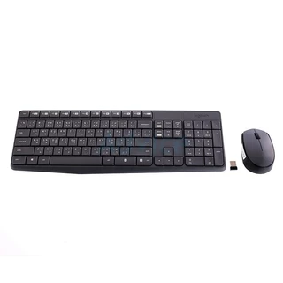 LOGITECH KEYBOARD (คีย์บอร์ด) + Mouse (2in1) WIRELESS (MK235) Black - A0085841