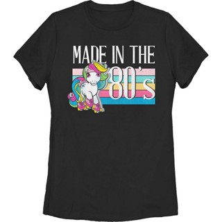 เสื้อยืดแขนสั้น Womens Made In The 80s My Little Pony Shirt เสื้อยืด cotton เสื้อยืด เสื้อยืดแขนสั้นผู้หญิง