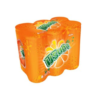 Mirinda มิรินด้า สลิมแคน น้ำอัดลม กลิ่นส้ม 245มล. x6 กระป๋อง