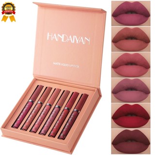 Handaiyan ชุดลิปสติก ลิปกลอส เนื้อแมตต์ กันน้ํา ติดทนนาน 12 สี CJ