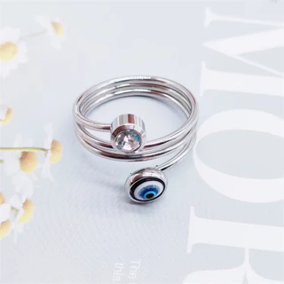 แหวนสแตนเลส Benge Devil's Eye เพชรส่องประกาย เหมาะสำหรับงานปาร์ตี้และวันหยุดพักผ่อน