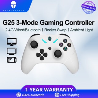 Thunderobot G25 Gamepad Controller สาย/บลูทูธไร้สาย Gamepad Controller 3 โหมด Plug and Play Game Controller สำหรับ Windows PC/แล็ปท็อป/สมาร์ททีวี/แท็บเล็ต