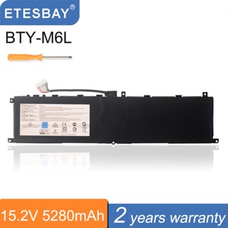 ETESBAY BTY-M6L แบตเตอรี่แล็ปท็อปสำหรับ MSI GS65 GS75 Stealth บาง8RF 8RE 8SE 8SF 8SG 9RE 9SD 9SE 9SF 9SG MS-16Q2 15.2V 8