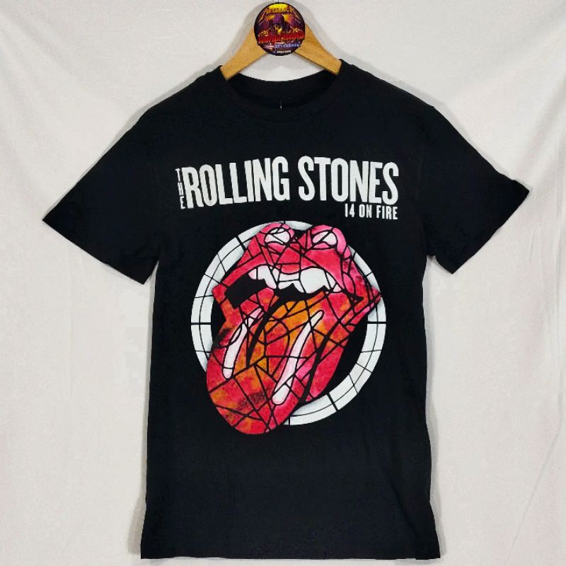 เสื้อวงลิขสิทธิ์แท้ "The Rolling Stones  ลาย 14 ON Fire (ลายใหม่) "