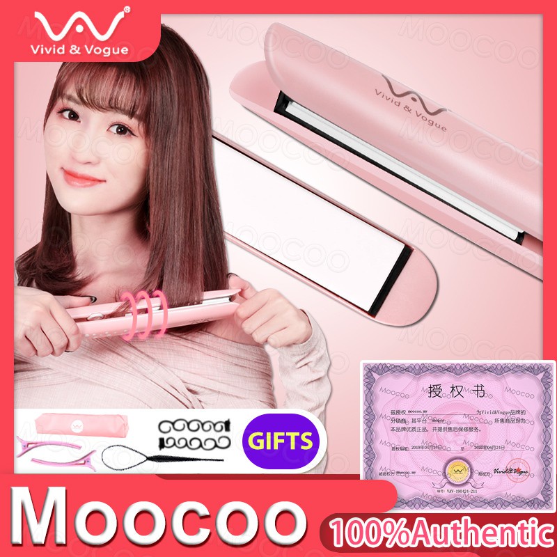✲☀【Brand Authorization】Vivid&amp;Vogue 2 In 1 Hair Curler Curling Ceramic Hair Straightener Salon Tools