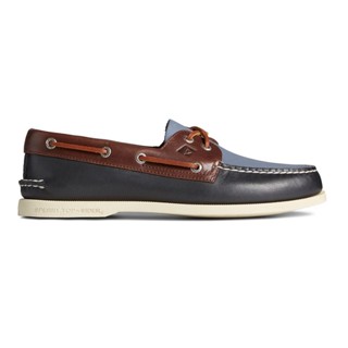 Sperry รุ่น A/O 2-Eye Tri-Tone รองเท้าลำลองหนัง ผู้ชาย สี Navy Multi - STS23774