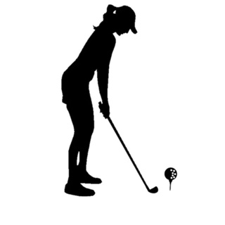 Ladies golf / Car sticker สติ๊กเกอร์ติดรถ 9.5x15.7 cm. golf sticker