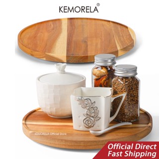 KEMORELA  ตู้กับข้าวบนเคาน์เตอร์ Lazy Susan ชั้นวางเครื่องเทศหมุนได้ ตู้กับข้าวหมุนได้ 360 องศา ออแกไนเซอร์ในห้องน้ำ จานหมุน ตู้ครัว ที่เก็บจานเสียงในครัวสำหรับโต๊ะ