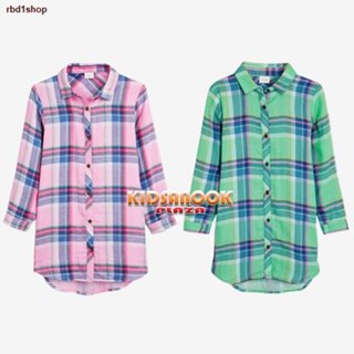 สินค้าเฉพาะจุด✢NEXT33 เสื้อเชิ้ตยาว Next รุ่น Longline Check Shirt (4-11 ปี)