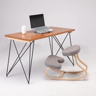 【จัดส่งภายใน 24 ชม】เก้าอี้เรียนเด็ก Upgraded Wooden Ergonomic Kneeling Chair, Rocking Balance Kneeling Stool, Suitable f