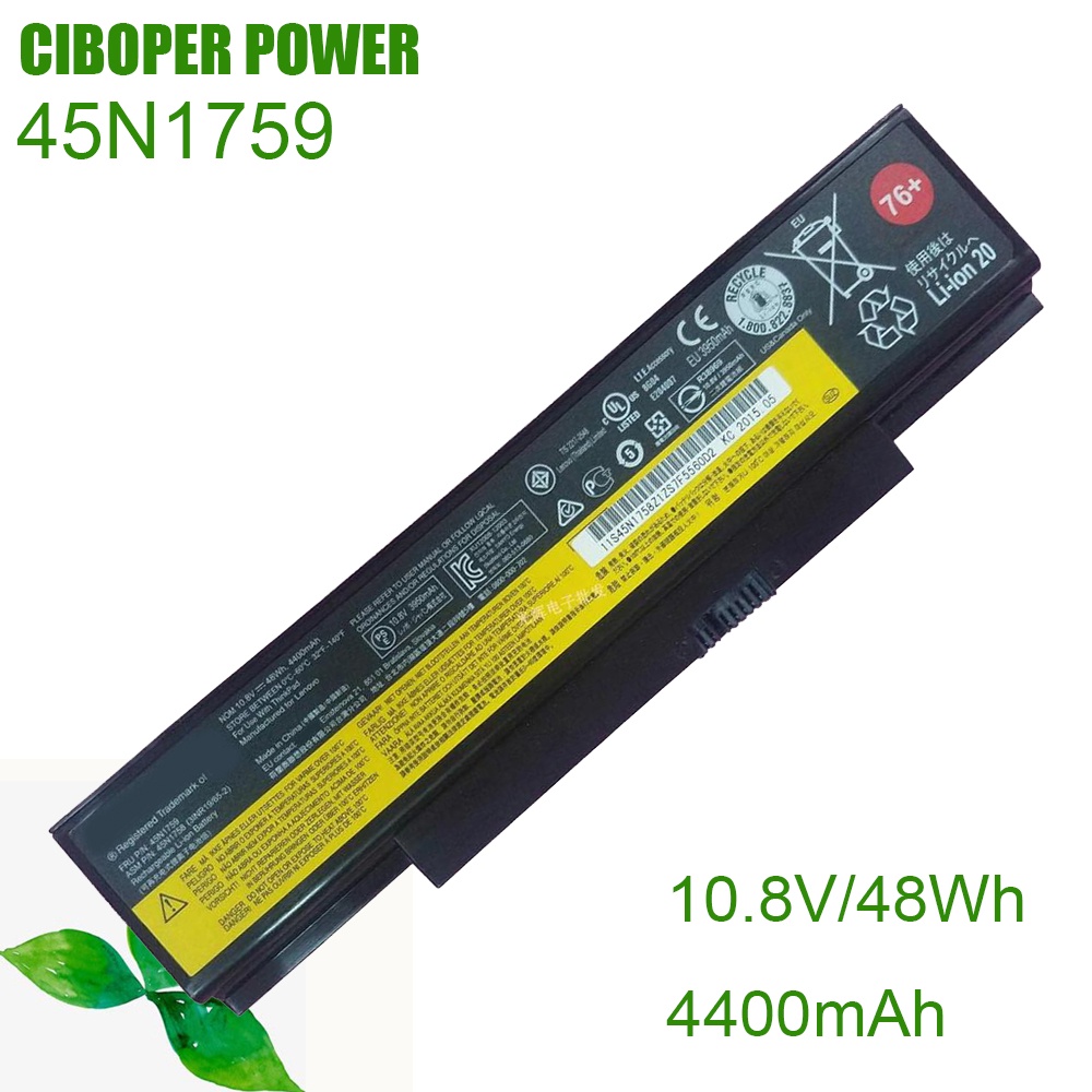 CP ใหม่ของแท้แบตเตอรี่45N1759 45N1758 45N1760 45N1761 45N1762 45N1763 48Wh/4400Mah สำหรับ E555 E550 