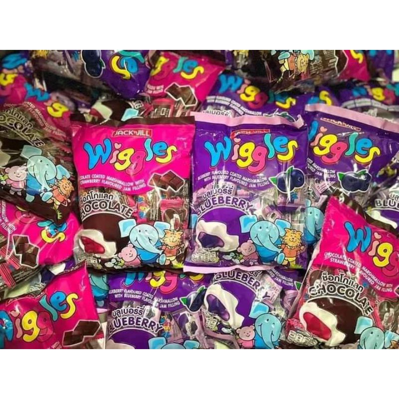 🍬🍬 Wiggles🍬🍬วิกเกิลส์มาร์ชเมลโลเคลือบช็อคโกแลต
