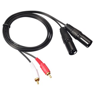 สายเคเบิลเสียงสเตอริโอ RCA Male to XLR Male Cable 2 XLR to 2 RCA Plug HIFI