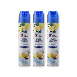 โปรช้อยส์ สเปรย์ปรับอากาศ กลิ่นสปา 300 มล. x 3+1 กระป๋องPro Choice Air Freshener Spray Spa Scent 300 ml x 3+1 pcs