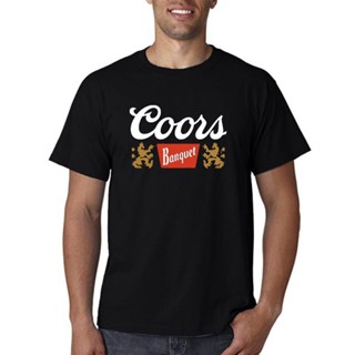 Bubunite เสื้อยืดสีดำ เสื้อยืดชาย เสื้อยืดครอปเสื้อยืด พิมพ์ลาย Luv Coors Banquet สีทองS-5XL แนวสตรีท