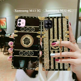 Samsung M13 5G M42 M12 M22 M32 5G M10 M30 เคสโทรศัพท์ขายึดโลหะแฟชั่นสุดหร