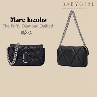 ✨Marc Jacobs The Puffy diamond Quilted กระเป๋าคอลใหม่นุ่มนิ่ม สายสะพายได้สองแบบ สะพายข้างและสะพายไหล่