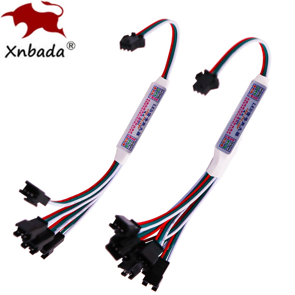 Xnbada Mini TTL สัญญาณ LED Amplifier Repeater สําหรับ WS2811 WS2812B SK6812 3Pin แอดเดรส RGBIC LED Strip String โมดูล 1 ถึง 4/8 DC5-24V