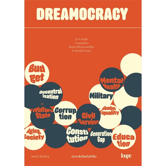 หนังสือ DREAMOCRACY ประชาธิปไตยไม่ใช่ฝัน ผู้เขียน พริษฐ์ วัชรสินธุ (ไอติม) สนพ.Loupe