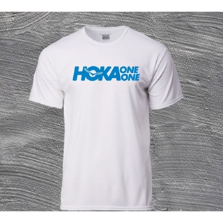 เสื้อยืดสีขาว เสื้อไม่ต้องรีด เสื้อยืด Hoka`ss Hiking and Trail Running Drifit Shirt Hoka