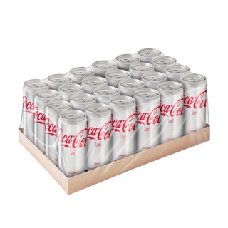 [ 24 กระป๋อง ] โค้ก น้ำอัดลม ไลท์ 325 มล. 24 กระป๋อง Coke Soft Drink Light 325ml Pack 24