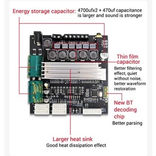 แอมป์จิ๋ว ZK TB22P แอมจิ๋ว บลูทูธ 5.0  50W*2+100W ซับวูฟเฟอร์บอร์ดเครื่องขยายเสียง  TWS Potentiometer แยกประเภท แอมป์