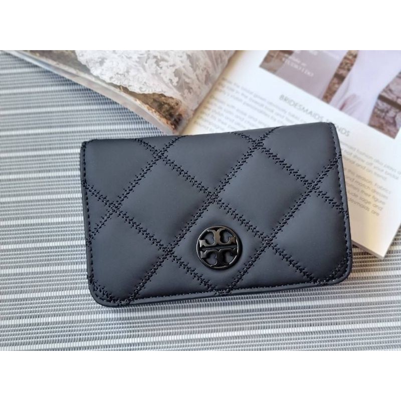 #กระเป๋าสตางค์ ใบกลาง Tory Burch 
#Willa Medium Wallet สวยหรูสไตล์  Chanel
