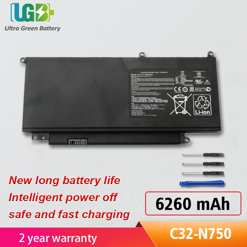 Original C32-N750แบตเตอรี่สำหรับ ASUS N750 N750J N750JK N750JV N750Y47JK-SL N750Y47JV-SL R750JV R750