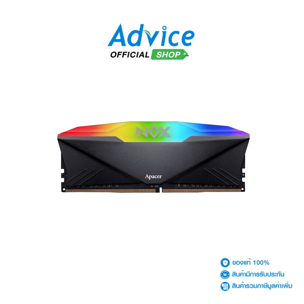 RAM DDR4(2666) 8GB APACER NOX RGB BLACK (AH4U08G26C08YNBAA-1) - A0147509 - A0147509