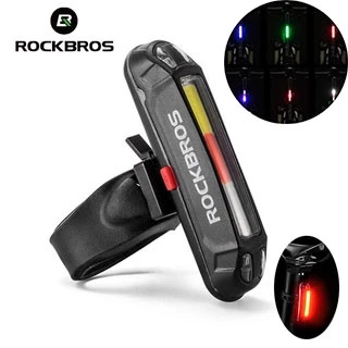 [Fulfilled by Shopee]ROCKBROS สีสันสดใส LED จักรยานไฟท้าย USB ชาร์จกันน้ำ