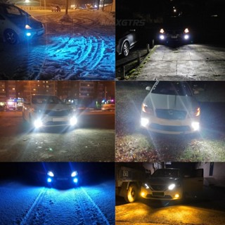 ♘❁❡หลอดไฟตัดหมอก H8 H11 9005 9006 Hb3 Hb4 H16 78 Smd 4014 Chips Led Drl สีขาวสีเหลืองสําหรับรถยนต์ 2 ชิ้น